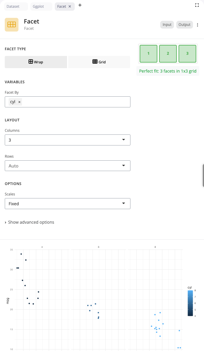 Facet block: wrap layout